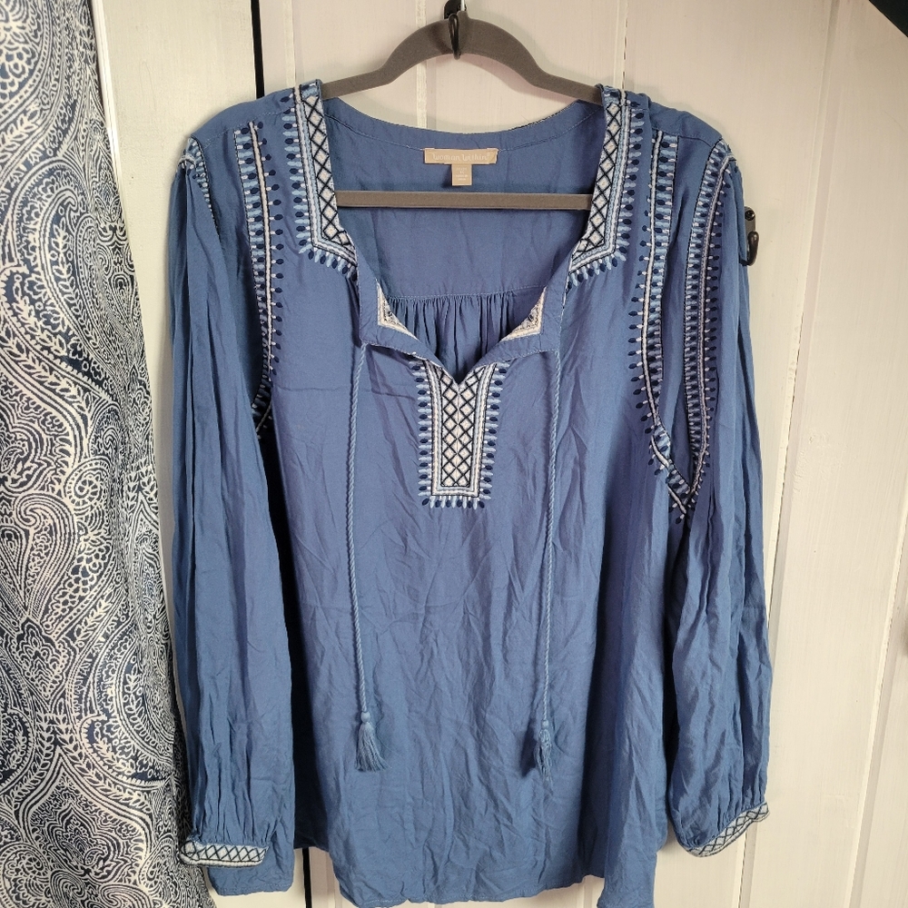 Embroidered peasant blouse